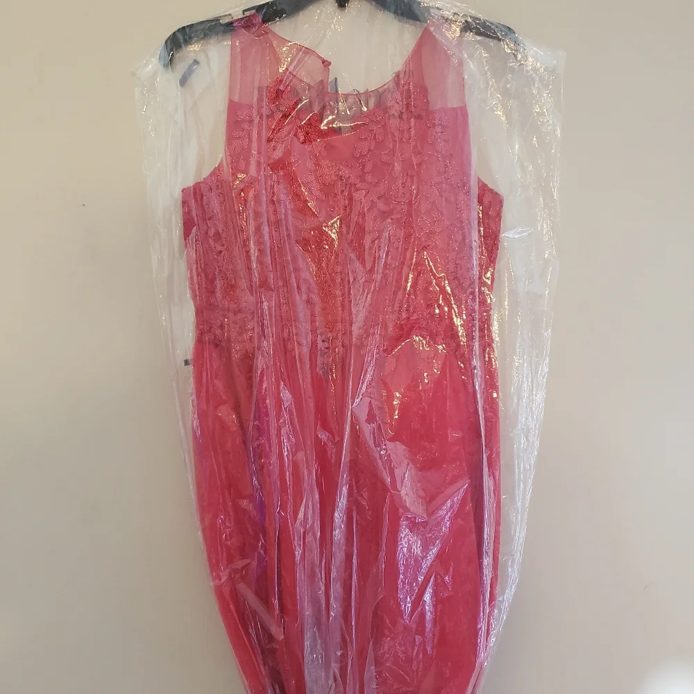 Blush By Us Angels Elegant Red Lace Kids Dress Size 14